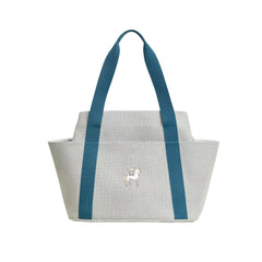 Hermes Unisex Fashion Casual Wool Linen Cotton Color Block Parenting Bag Shoulder Bag Tote Bag Bags #78794