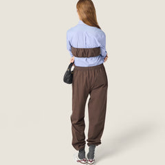 MiuMiu 2026 Spring/summer New Arrival Coffee-brown Embroidered Logo Stretch Bandeau Vest Stylish And Sophisticated Sports-inspired Tank Top Lady Vest #196066