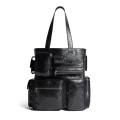 Balenciaga Men's Superbusy Tote Bag Sheepskin Oversized Solid Color Casual Handbag Bags 785296210C81000 #71975
