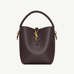 Saint Laurent Women's LE 37 Logo Hook Buckle mini Small Glossy Solid Color Bucket Bag Suede Leather Handbags Casual Bags 7490362R20W9207 #81334