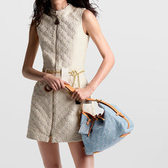 Louis Vuitton Women's Carryall Small Denim Logo Tote Bag Solid Color Mother-And-Child Bag Canvas And Leather Underarm Bag Bags M11462 #81484