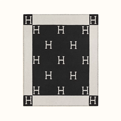 Throw Blanket - ¨¦cru / Gris Fonc¨¦