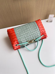 Bottega Veneta Women's Fashion Classic Color-Block Leather Handwoven Tote Bag Bags #79177