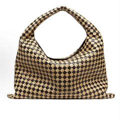 Bottega Veneta HOP Raffia And Leather Hop Shoulder Bag Stylish Modern Handheld Shoulder Bag Women's Fashionable Casual Tote #81889A