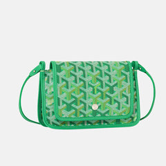 Goyard Four Seasons Color Collection Plumet Crossbody Bag Goyardine Canvas Mini Bag Fashionable Casual Wallet Clutch Bags PLUMETPMLTY72CL69P #84258A