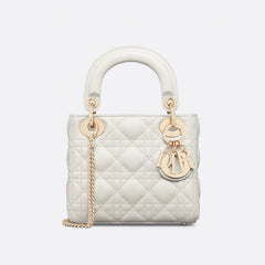 Dior Lady Women's Solid Color Metal Pendant Removable Chain Shoulder Strap Wicker Pattern Sheepskin Leather Single Shoulder Crossbody Handbag Bag Bags #77983