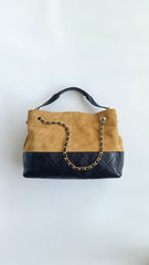Chanel Women's Colour Blocking Suede Leather Patchwork Chain Shoulder Handbag Bag Bags #76918