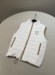 Brunello Cucinelli Women's Winter Fashion Casual Stand Collar Pull-Over Sleeveless Chain Goose Down Insulated Vest #78617