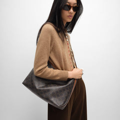 Celine Triomphe Gold Metallic Finish Adjustable Strap Snap-closure Shoulder Bag Women's Tote Bag Bags #84176A