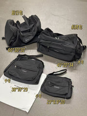 Balenciaga EXPLORER Medium Multi-Pocket Weekend Travel Bag Adjustable Shoulder Strap Stylish Casual Black Men's Bags #82446A