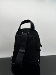 Prada Men's Solid Color Fashion Casual Triangle Logo Recycled Nylon Backpack Bags #78271