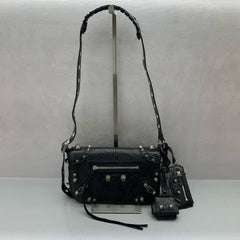 Balenciaga Le Cagole  Men's And Women's Fashion Casual Solid-Color Fine-Grain Lambskin Flap Bag with Adjustable Shoulder Strap Motorcycle Bag Crossbody Bag Bags #78492