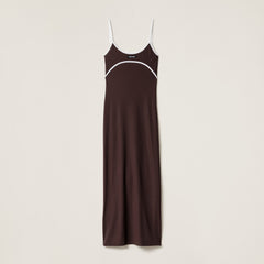 MiuMiu Women's Summer Solid Color Cotton Slim-fit Stretch Tank Dress #77478