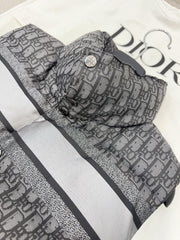 Dior Dioralps Women's Fall/winter Coat Oblique Print Stand Collar Single-breasted Vest Jacket #81918A