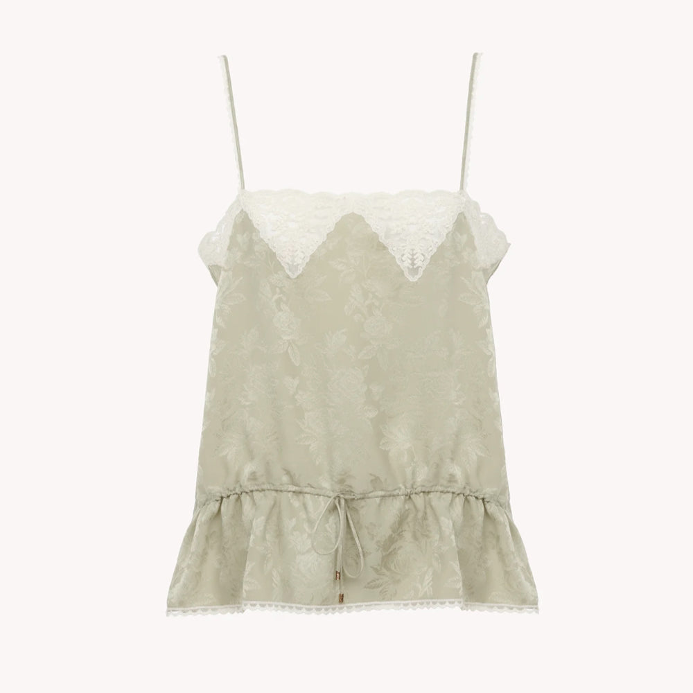 Chloe Women's Spring/summer Lace Ruffle-hem Strapless Tank Top Stylish Modern Elegant And Sexy Lady Vest #195742