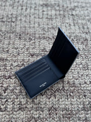 Balenciaga Men' Passport Square Folded Wallet in Silver Compact Wallet: Fashionable High-Street Square Card Holder Bag Bags Metallic-colored Leather Tends To Fade Easily #82419A