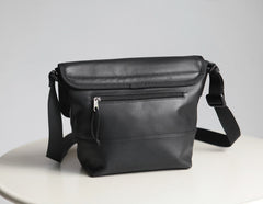 Balenciaga Men's Letter Print Black Calfskin Single Shoulder Crossbody Bag Bags #77712
