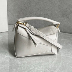 Loewe Women's Fashion Classic Solid Color Small Mini Soft Grained Cowhide Leather Puzzle Handbag Tote Shoulder Bag Bags A510P88X16-9567 #78731