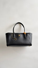 Chanel Cerf Tote Bag Women's Long Black Leather Clutch Elegant Evening & Casual Crossbody Bag  #82721A