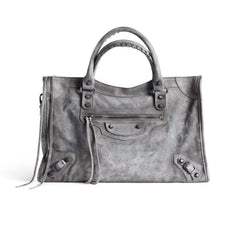 Balenciaga LE CITY Medium Handbag Women's Fashion Luxury Solid-Colour Suede Tote Bag Crossbody Bag Bags 8230582AB2A1143 Ngvp #2434