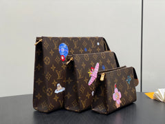 LOUIS VUITTON Trio Toiletry Bag Stylish Printed Luxury Toiletry Set Three-piece Handheld Bag Bags M15357 #81841A