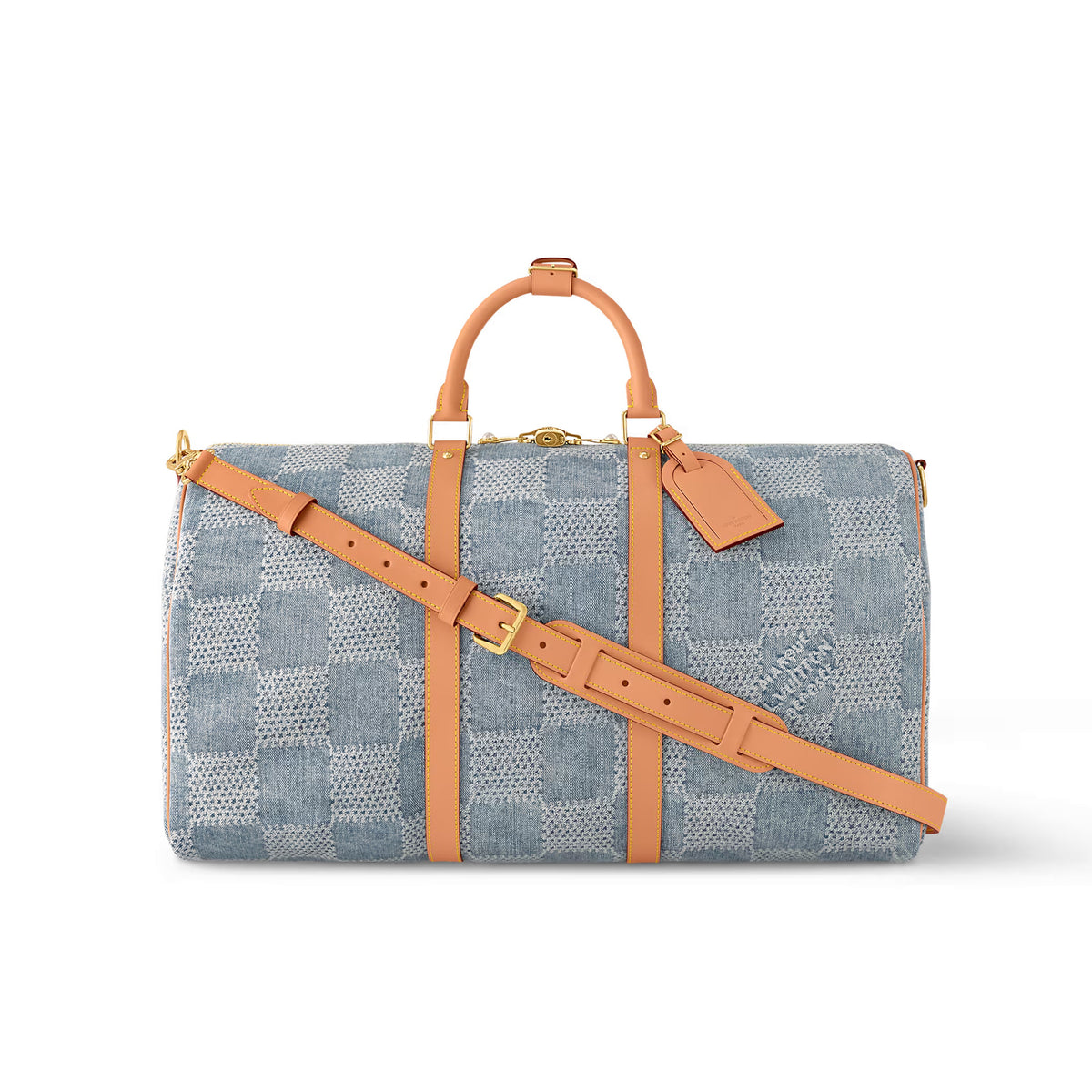 Louis Vuitton Keepall Bandoulière 50 Men's and Women's Detachable Adjustable Shoulder Strap Zipper Closure Denim Step Shoulder Tote Travel Bag Bags #76823