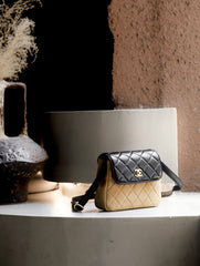 Chanel Chain Clutch Handbags Early Spring Black Gold Small Flap Bag Fashionable Elegant Trendy  #82595A