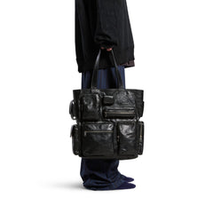 Balenciaga Men's Superbusy Tote Bag Sheepskin Oversized Solid Color Casual Handbag Bags 785296210C81000 #71975