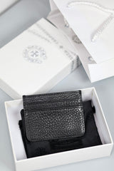 Chrome Hearts Luxury Fashion Trend Italian Cowhide 925 Sterling Silver Accessories Couple Men's And  Women's Models Folding Card Case Card Holder Bags Bag #76516