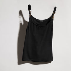Gucci Women's Fashionable Horsebit-detail Tank Top Spring Summer 2026 Classic Black And White Casual Tank Top Vest Lady #84286A