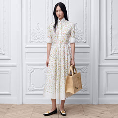 Dior 2026 Spring/summer Women's Long-sleeve Floral Print Dress Stylish Elegant And Sophisticated Maxi Dress Lady #82969A