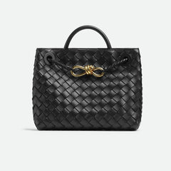 Bottega Veneta Andiamo Leather Woven Square Crossbody Bag Elegant Casual Handbag #194707