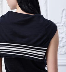 Dior 2026 New Arrival Women's Summer Shawl-neck Striped Knit Tank Top Navy-style Fashionable Simple And Casual Vest Lady #196735