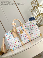 Louis Vuitton Keepall Bandoulière 45 Men's Detachable Adjustable Shoulder Strap Zipper Closure Canvas with Colorful Print Shoulder Handbag Bag Bags #75241