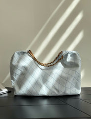 Chanel 26M Coco Beach Tote Bag In Blue Lightweight Yet Spacious With A Chain Strap That Can Be Worn Over The Shoulder Or Carried By Hand Bags Lady #197129