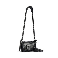 Balenciaga Le Cagole  Men's And Women's Fashion Casual Solid-Color Fine-Grain Lambskin Flap Bag with Adjustable Shoulder Strap Motorcycle Bag Crossbody Bag Bags #78492
