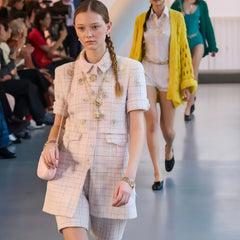 Chanel Women's Women's Spring And Summer Pink Plaid Woven Dress Fashionable Elegant Temperament Casual Single-breasted Shirt Dress Dresses Ngvp #1963