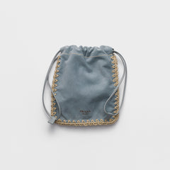 Prada Agave Suede Smartphone Case Men's And Women's Fashionable Small Bag Storage Pouches Crossbody Bags And Woven Bags 1ZT092_2FP1_F0384 #84418A