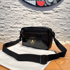 Balenciaga Automobili Lamborghini Explorer Men'S Solid Color Sheepskin Crossbody Bag Shoulder Bags #78132