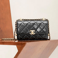 Chanel CF Women's Classic Fashion Solid Color Metal Logo Calfskin Handbag Crossbody Bag Bags #78196