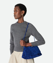 Bottega Veneta Dustbag Giorno Woven Suede Handbag With Drawstring And Clamshell Design Fashionable Elegant And Exquisite Clutch Bag Bags #195310