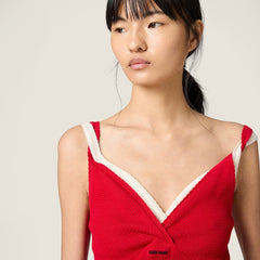 MiuMiu Women's Spring/summer Outfits Stylish Youthful Knit Tank Top With A Sweet Girly Vibe Vest Lady Vest #196029