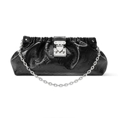 Louis Vuitton Pochette Sling PM H27 Women Handbags Trendy Black And Silver Chain Clutch Bag Bags #82425A