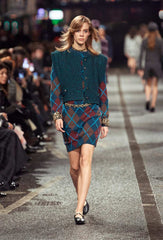 Chanel Women's spring and fall plaid retro fashion college style knitted Vest single-breasted tops Ngvp #8939