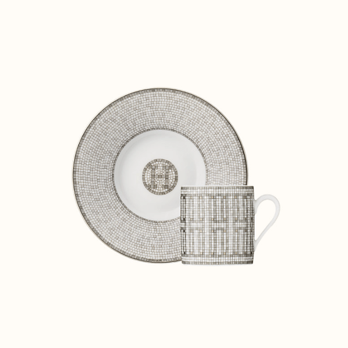 Mosaique au 24 Platinum Coffee Cup and Saucer