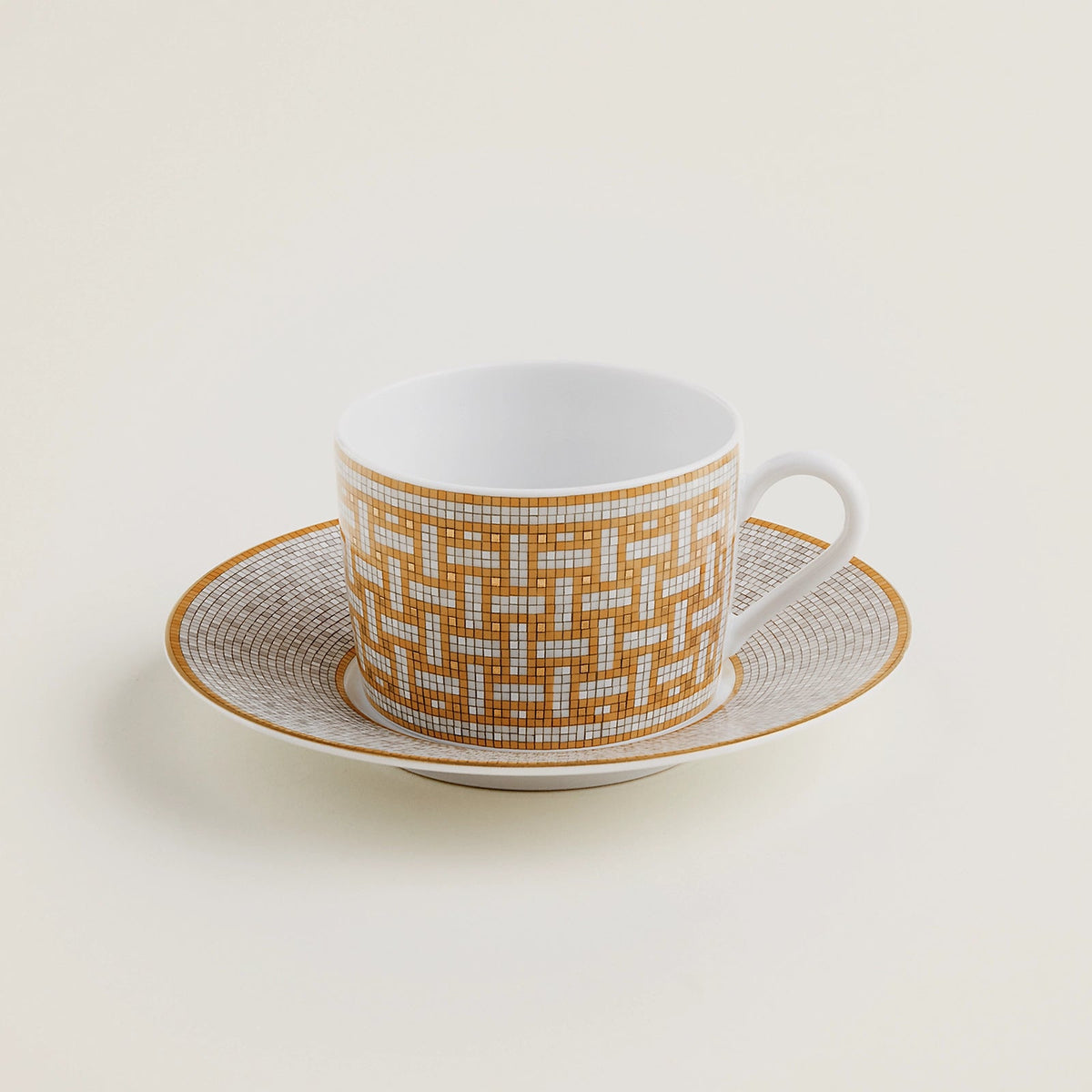 Mosaique au 24 Gold Tea Cup and Saucer