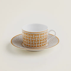 Mosaique au 24 Gold Tea Cup and Saucer